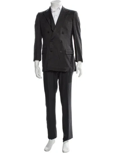 Pre-owned Brioni Wool Two-piece Blazer In Gray