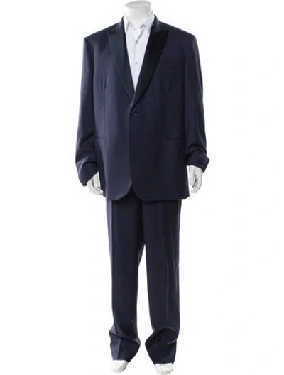 Pre-owned Brioni Wool Two-piece Suit In Blue