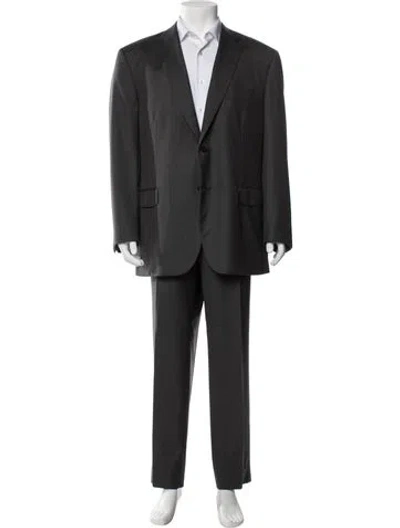 Pre-owned Brioni Wool Two-piece Suit In Blue