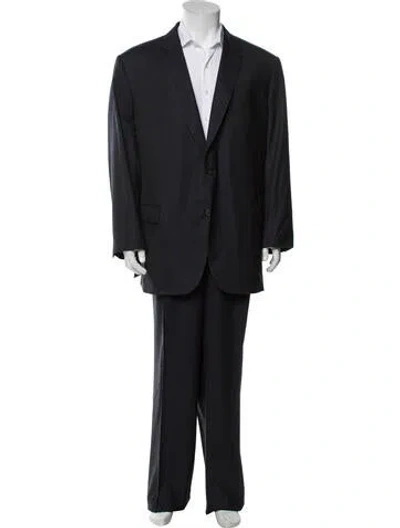 Pre-owned Brioni Wool Two-piece Suit In Blue