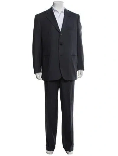 Pre-owned Brioni Wool Two-piece Suit In Blue