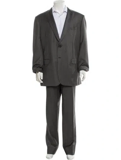Pre-owned Brioni Wool Two-piece Suit In Gray