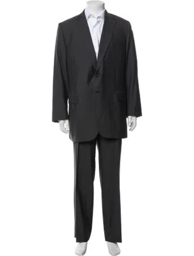 Pre-owned Brioni Wool Two-piece Suit In Gray