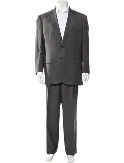 Pre-owned Brioni Wool Two-piece Suit In Gray