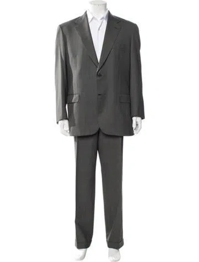 Pre-owned Brioni Wool Two-piece Suit In Gray