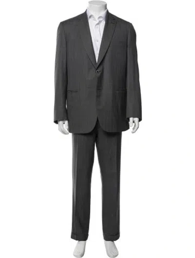 Pre-owned Brioni Wool Two-piece Suit In Gray