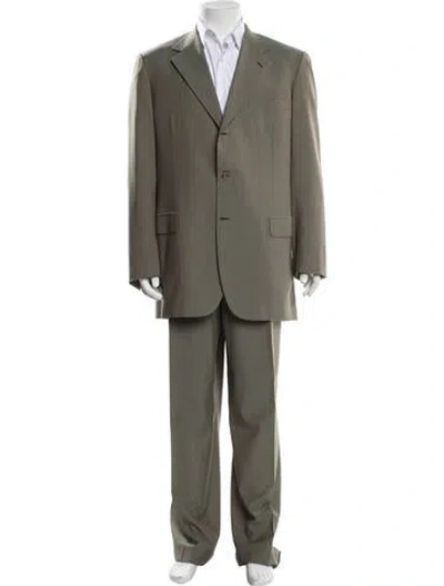 Pre-owned Brioni Wool Two-piece Suit In Green