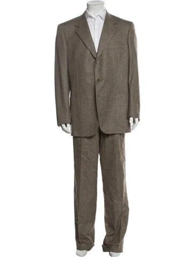Pre-owned Brioni Wool Two-piece Suit In Neutral