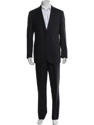 Pre-owned Brioni Wool Two-piece Suit Vest In Blue