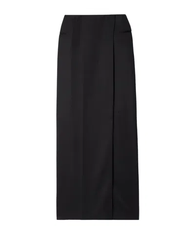Brioni Wrap Maxi Skirt In Black