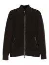 Brioni Zip-fastening Ribbed Cardigan In Brown