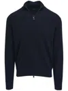 Brioni Zipped Cardigan In Blue