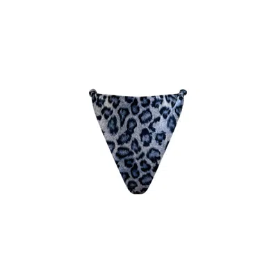 Brisea Swim Ella Bikini Bottom In Blue Cheetah In Multi