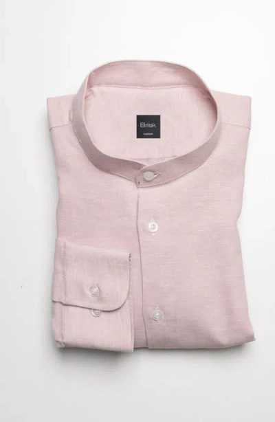 Brisk Cotton Linen Shirt In Light Pink