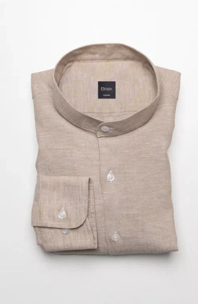 Brisk Cotton Linen Shirt In Tan