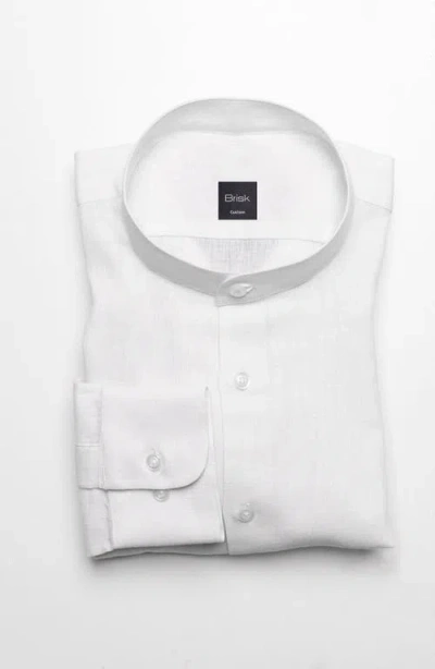 Brisk Cotton Linen Shirt In White