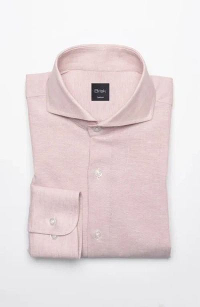 Brisk Modern Cotton Linen Shirt In Pink