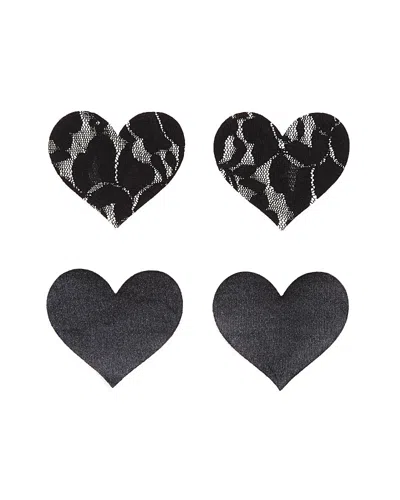 Bristols Six Nippies Basics Heart Pasties In Black