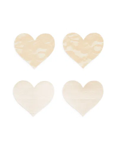 Bristols Six Nippies Basics Heart Pasties In Crème