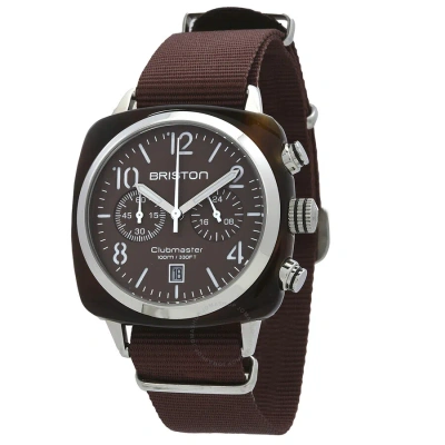 Briston Clubmaster Classic Chronograph Gmt Quartz Chocolate Dial Unisex Watch 20140.sa.t.37.ntch