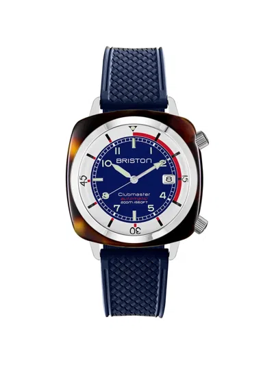 Briston Clubmaster Legend Compressor 42mm Watch In Blue