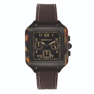 Briston Men's Black / Brown Streamliner Kennedy Chrono Trendsetters In Black/brown