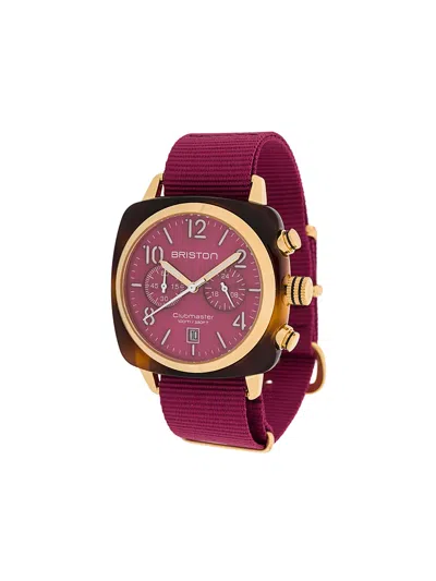 Briston Watches Clubmaster Classic Chrono 40mm In Pink