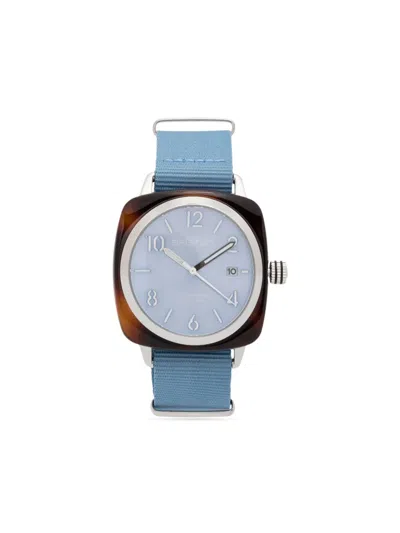 Briston Watches Clubmaster Classic Hms Date 40mm In Blue