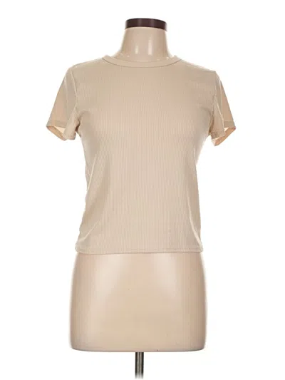 Pre-owned Brit & Bri Short Sleeve Turtleneck In Brown