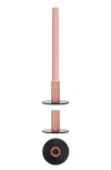British Colour Standard Tall Two Tone Candle Holder In Pink