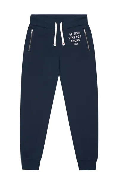 British Vintage Boxing Men's Blue Bvb Jogging Bottoms