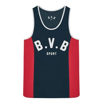 British Vintage Boxing Men's Blue Bvb Sport Vest