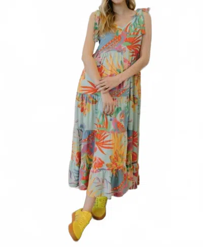 Briton Court Annie Maxi Dress In Taffy Butter In Gray