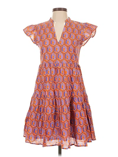 Pre-owned Briton Court Casual Dress In Orange