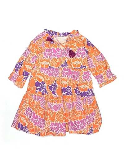Pre-owned Briton Court Kids' Dress In Orange