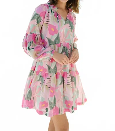 Briton Court Eliza Dress In Frosted Blush In Multi