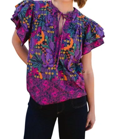 Briton Court Ella Top In Dahlia Purple