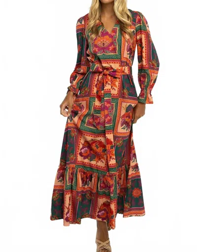 Briton Court Evelyn Maxi Dress In Floral In Purple