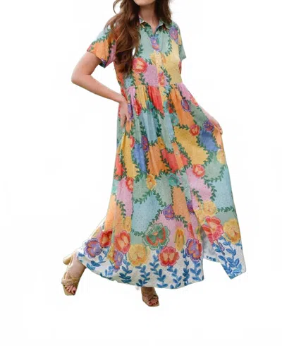 Briton Court French Maxi Dress In Multi