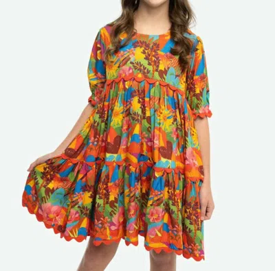 Briton Court Kids' Girls Quinn Dress In Tangerine Tango In Multi