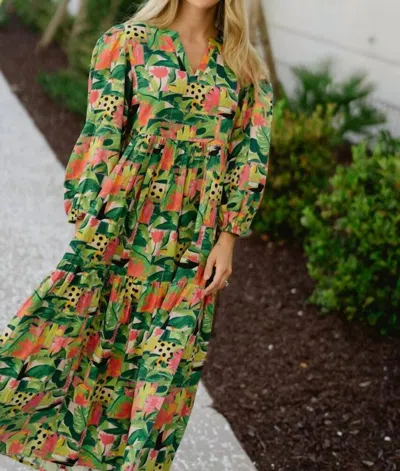 Briton Court Jenny Maxi Dress In Tropical Mirage