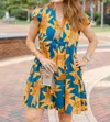 Briton Court Jenny Tiger Mini Dress In Orange In Orange