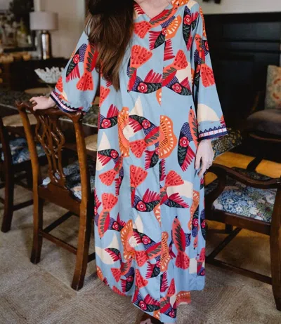 Briton Court Juliet Maxi Dress In Cbl In Multi