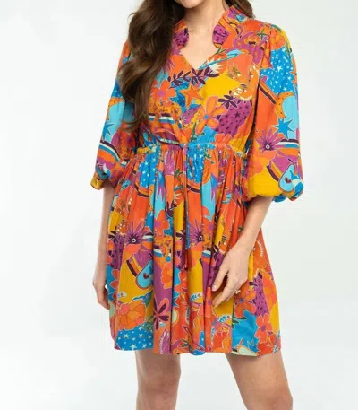 Briton Court Katherine Mini Dress In Sgc/ Multi