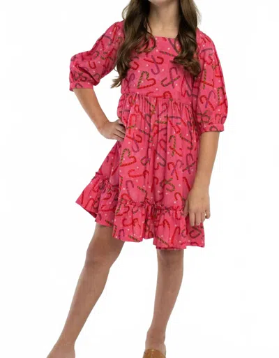 Briton Court Kids' Kenzie Dress In Candy Pink In Red