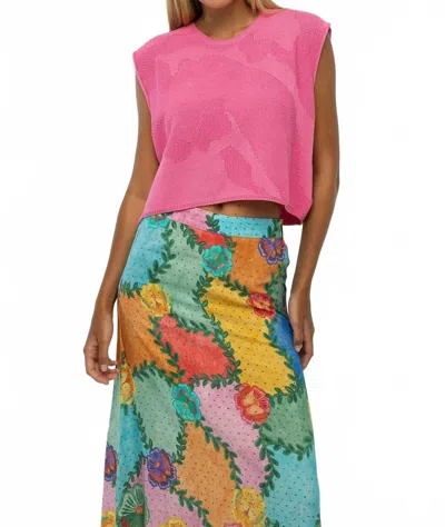 Briton Court Laura Sleeveless Sweater In Pink In Multi