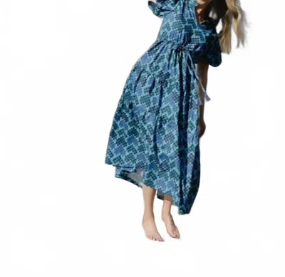 Briton Court Margaret Dress In Checker Blue
