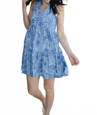 Briton Court Marlow Mini Dress In Blue