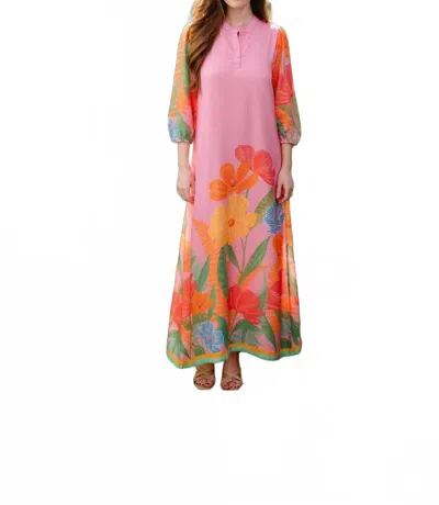 Briton Court Melody Maxi Dress In Pink In Multi