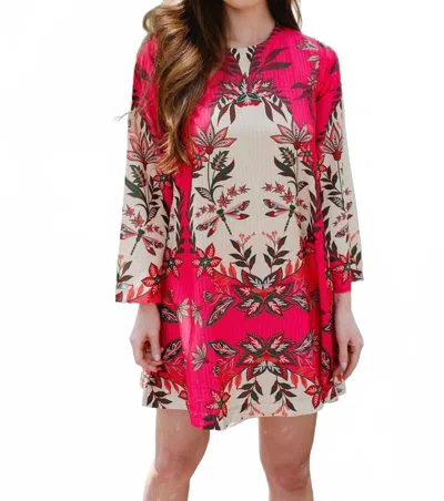 Briton Court Nina Mini Dress In Candy Pink In Red